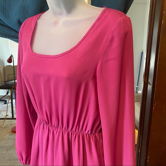 Alya Purple & Pink Long Sleeve Mini Dress |S - Picture 6 of 9